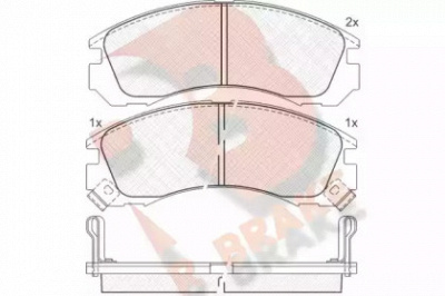 R BRAKE rb0979 -  Комплект тормозных колодок, дисковый тормоз